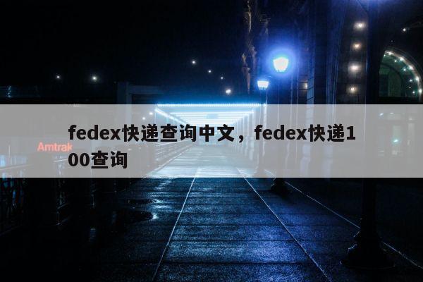 fedex快递查询中文，fedex快递100查询