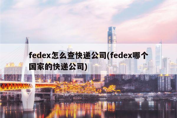 fedex怎么查快递公司(fedex哪个国家的快递公司)