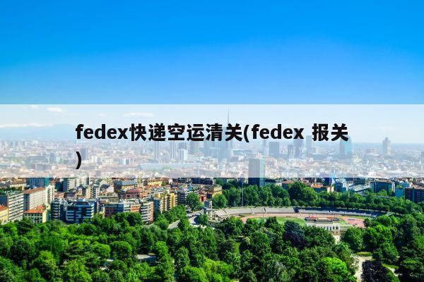 fedex快递空运清关(fedex 报关)